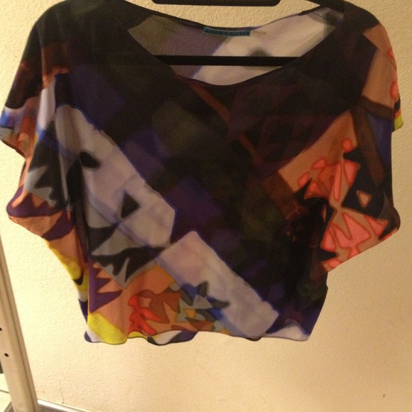 NWOT! Alice and Olivia Silk Flouncy Blouse - Picture 3 of 4