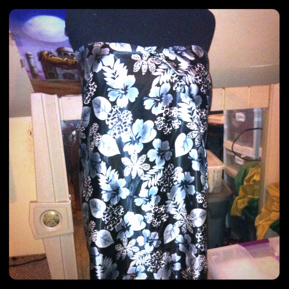 Strapless maxi dress floral handmade by me