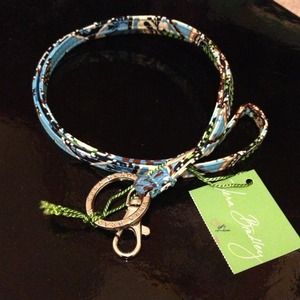 Vera Bradley Bali blue lanyard NWT