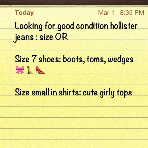 Looking for these items