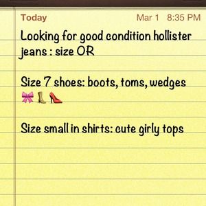 Looking for these items