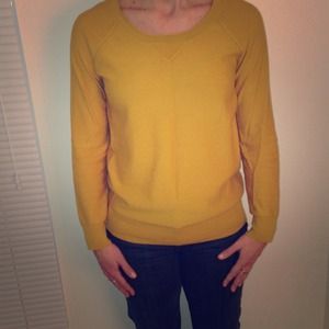 Boyfriend J.Crew mustard sweater