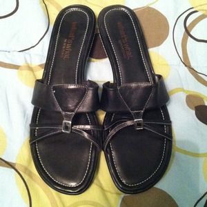 Strappy slip on sandals