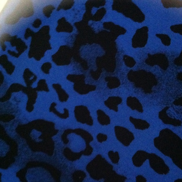 Blue and black cheetah print mini dress