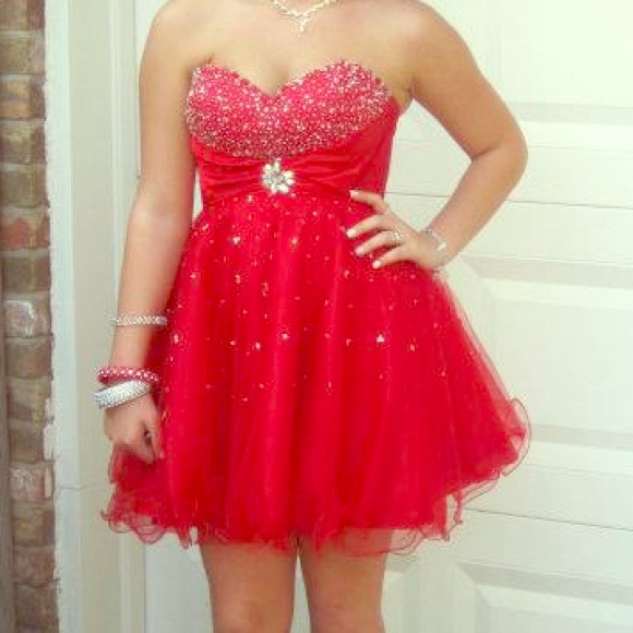 Red formal homecoming dress