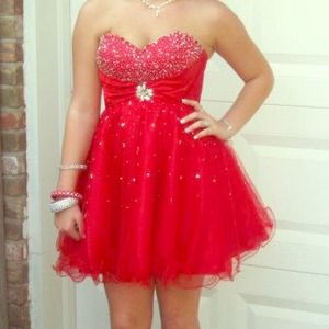 Red formal homecoming dress