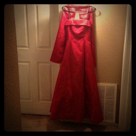 Red formal dress