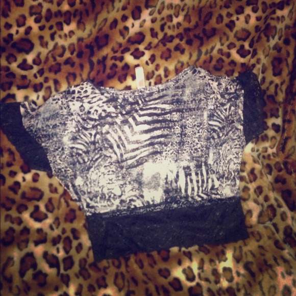 Animal print crop top