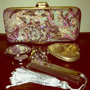 Judith Leiber Crystal Encrusted Rectangular Clutch