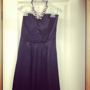 White House Black Market Strapless Black Dress