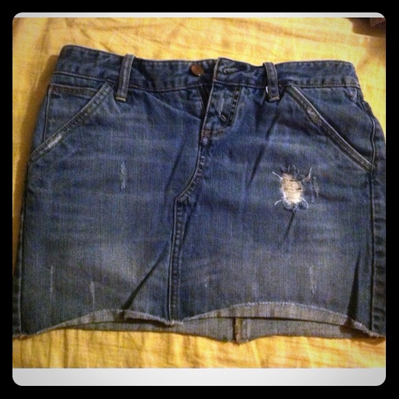 Adorable denim mini skirt