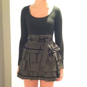 BUNDLE: Black, short Forever 21 dress & Grey Skirt