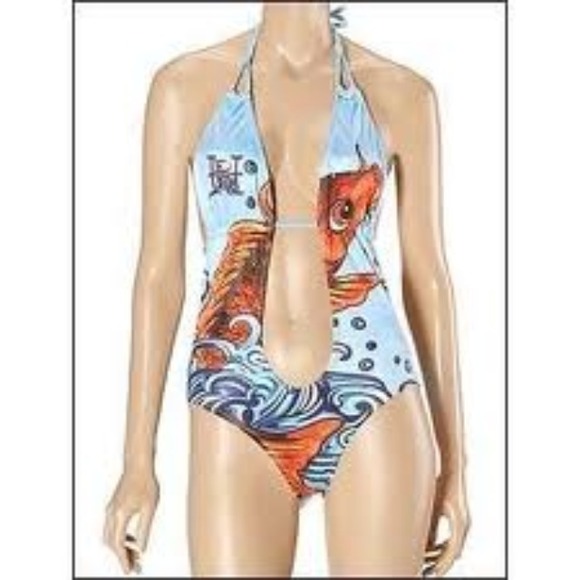 Ed Hardy one piece bathing suit