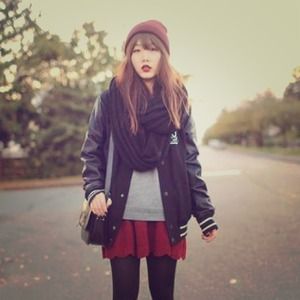 🌸RESERVED🌸 Black Leather Sleeve Varsity Jacket