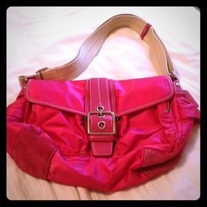 Hot pink authentic coach handbag