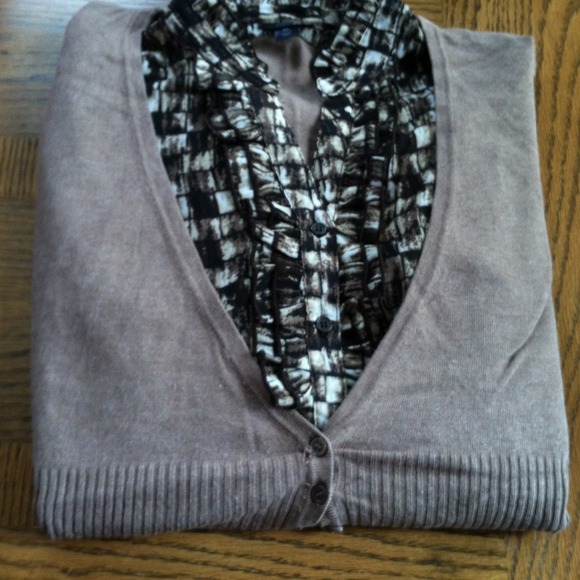 East 5th sweater- attached shirt