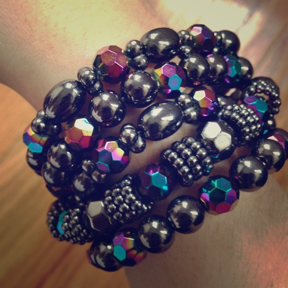 Black Beaded Bracelet