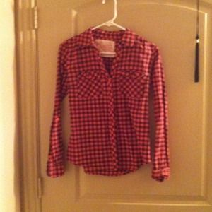 Checkered Button Down Top