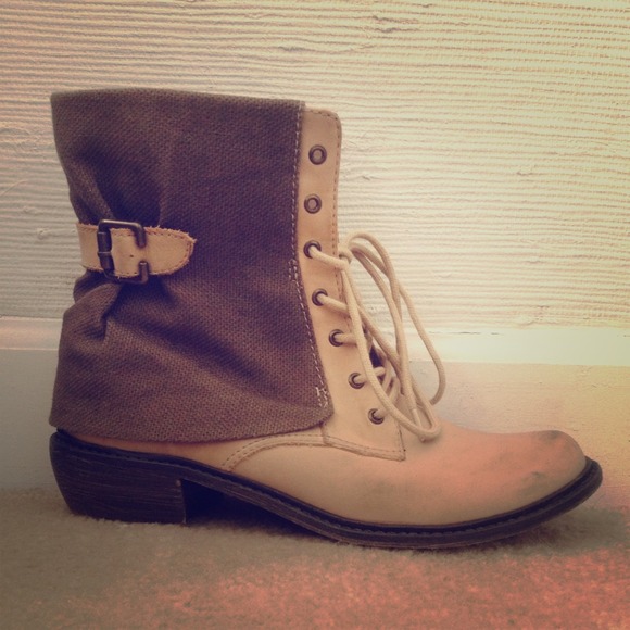 Free People Boots - Trench Lace Up Boot Ginger