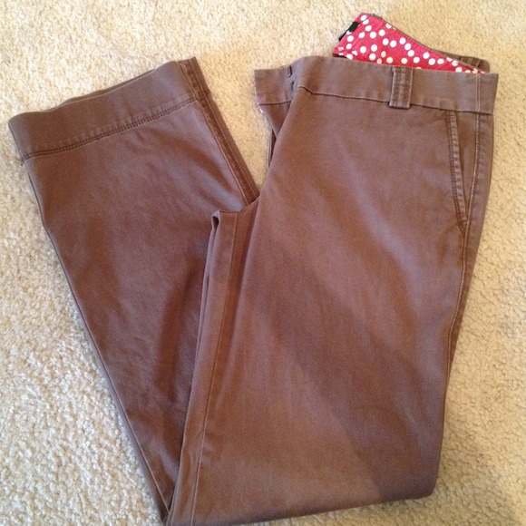 J. Crew- brown khaki's