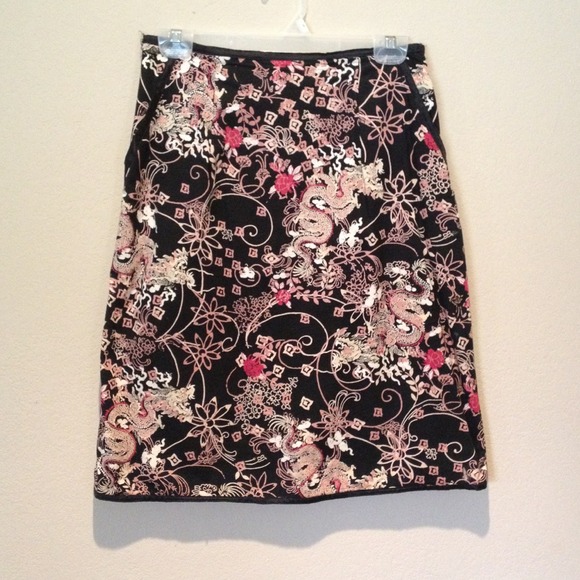 Skirts | Asian Print Skirt | Poshmark