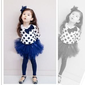 Toddler 2 piece too and leggings skirt