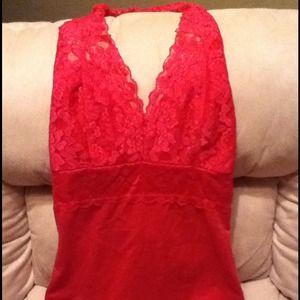 Pink lace top