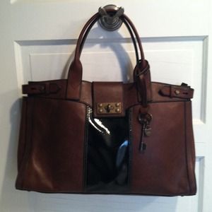 Genuine leather brown Fossil bag