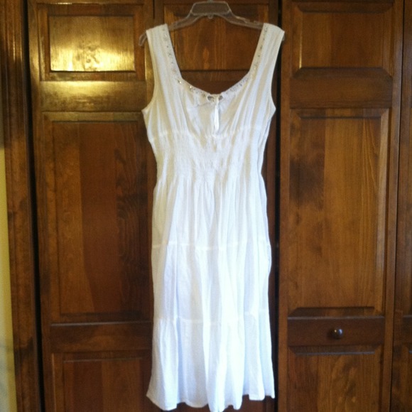 White Peasant Dress