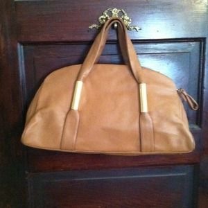 Genuine tan leather Alexandra Bartlett purse