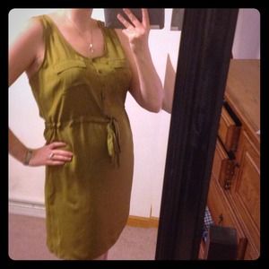 Shimmery olive green dress- NWOT