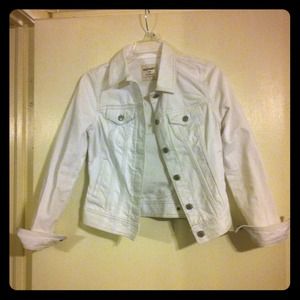 White, Denim jacket. Never worn. Size XS