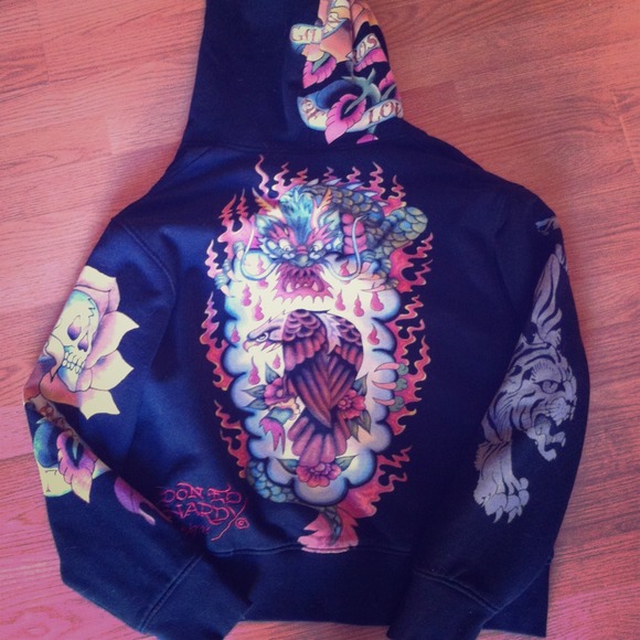 Ed Hardy zip-up hoodie NWT