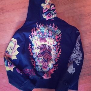 Ed Hardy zip-up hoodie NWT