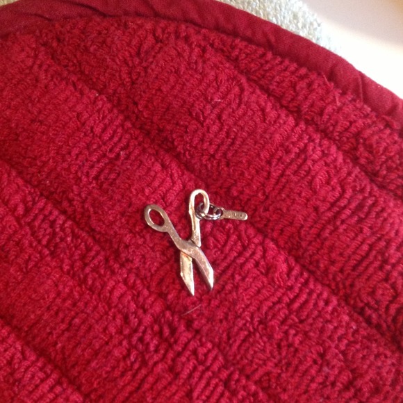 Sterling 925 scissor charm