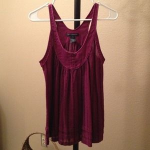 Purple French Connection raceback tank top
