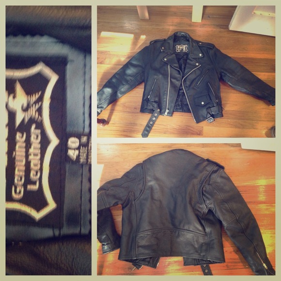 Biker leather jacket
