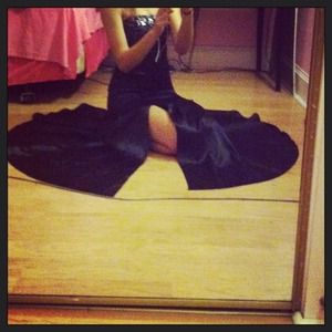 Black strapless dress with sequins size 2