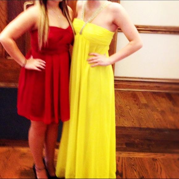 Yellow prom dress! Negotiable :)