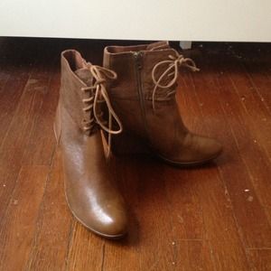Kork-ease Military brown wedge bootie