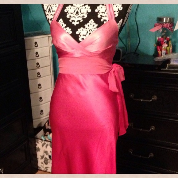 Cache Satin Cocktail Dress