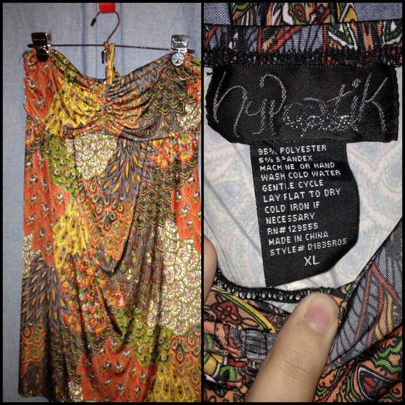 Halter peacock dress