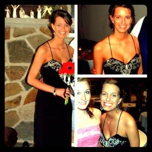 Prom dress! Black with silver embellishment