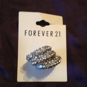 Silver/clear stack rings