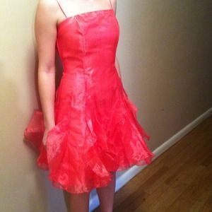 Salmon colored short dress