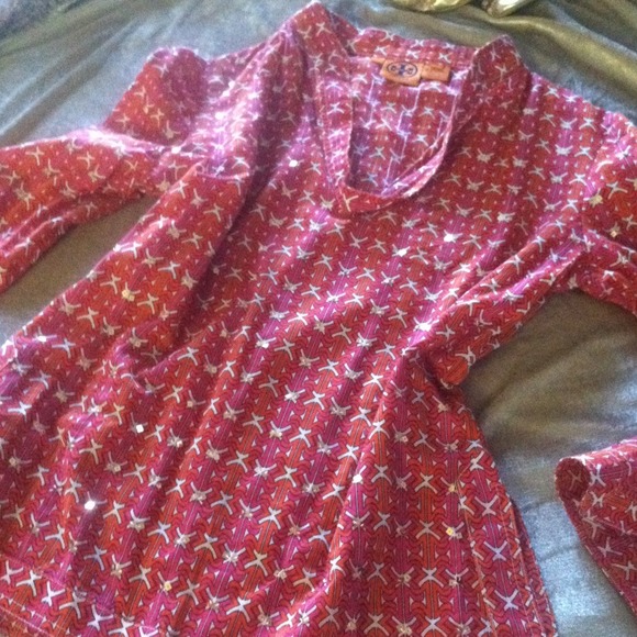 Tory burch Sz 6 tunic blouse sequin