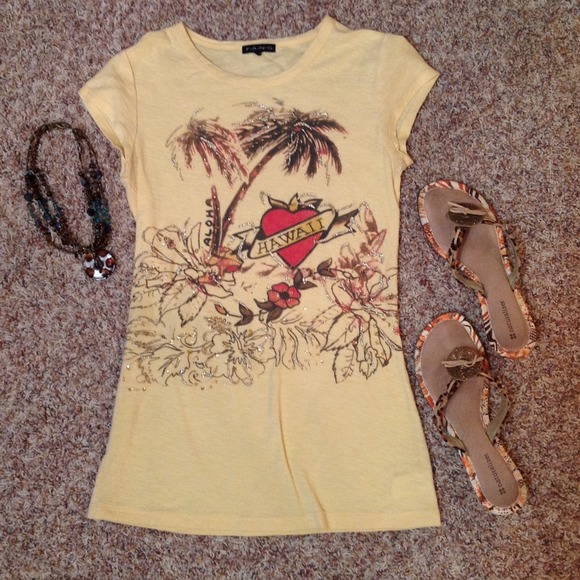 BUNDLE for trics Light yellow Tropical Ed Hardy