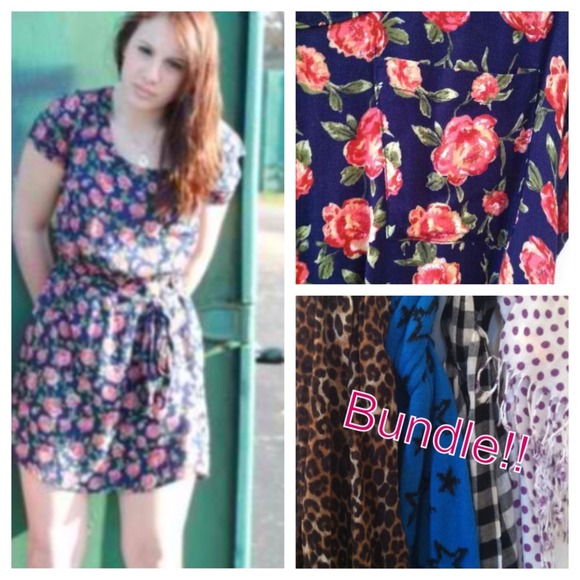 ❇BUNDLE❇ Forever21 Sundress and 4 cute scarves!