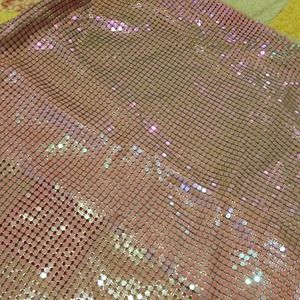 Pink Chain-mail Cross back Top