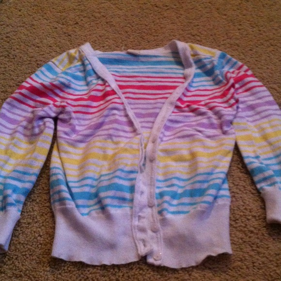 colorful striped cardigan